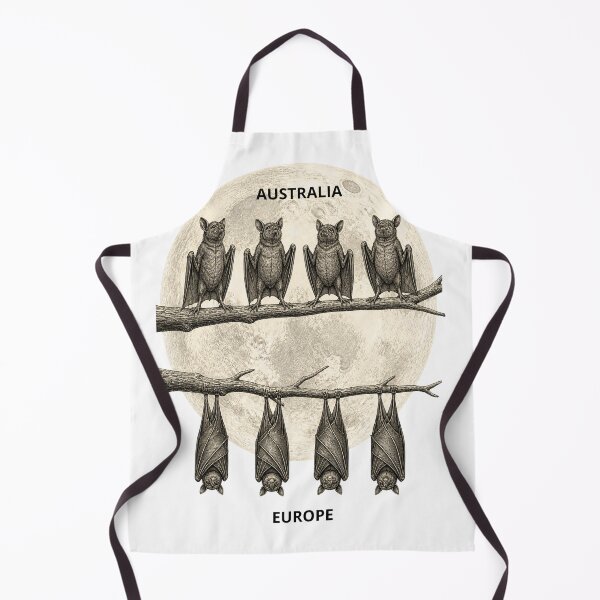 Item preview, Australia Upside Down Funny Bats Vintage Illustration designed and sold by Visual Arts Sławomir Grzanek.