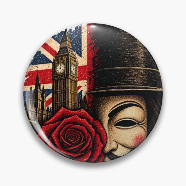 Item preview, Remember the 5th of November – Vintage Mask and Red Rose designed and sold by ElegantPeople.