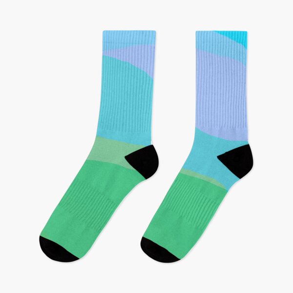 Item preview, Minimalist Blue and Green Abstract Waves Landscape designed and sold by ionotan.