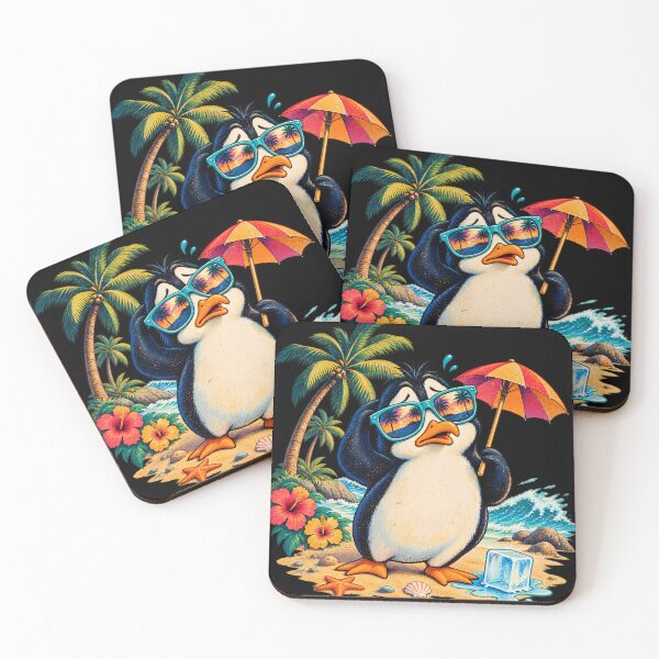 Item preview, Tropical Penguin Summer Vibes designed and sold by RkskArt.