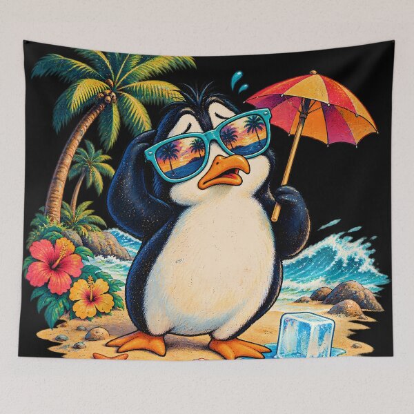 Item preview, Tropical Penguin Summer Vibes designed and sold by RkskArt.
