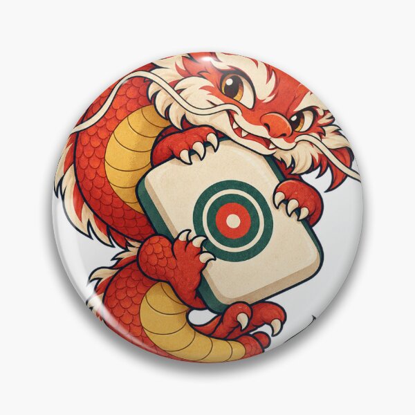Item preview, Mischievous Red Dragon Mahjong Guardian designed and sold by Geekbits-Store.