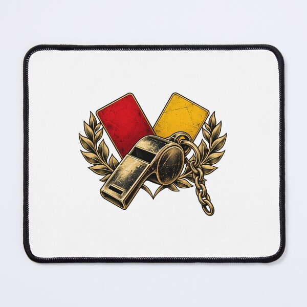 Item preview, Referee Whistle Red Yellow Card Gold Laurel Football Design designed and sold by DriftcoreStudio.