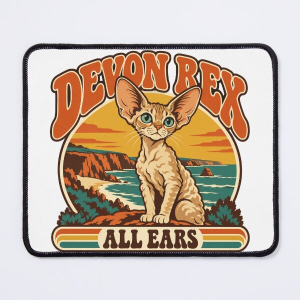 Item preview, Devon Rex Gift - All Ears designed and sold by RedRubyBubble.