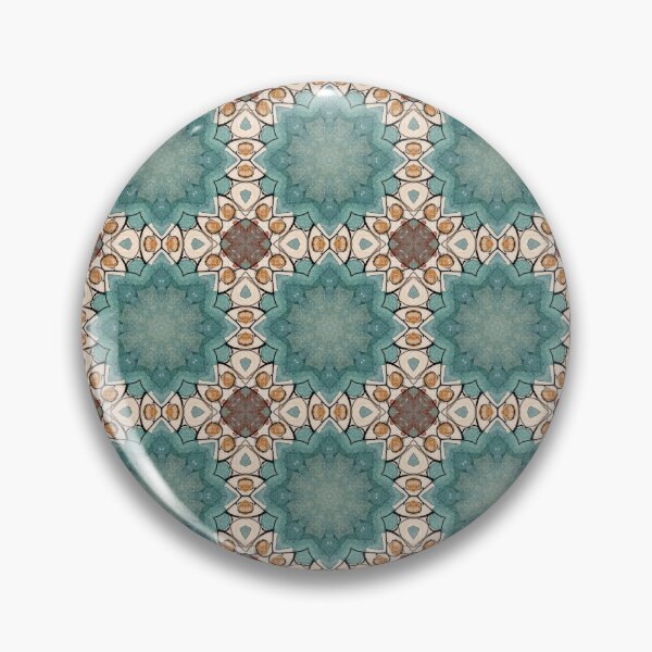 Item preview, Seafoam Teal Terracotta Ochre White Stitched Octagonal Quatrefoil Lattice Tile Mosaic - Duvet Cover designed and sold by ArithraStudio.