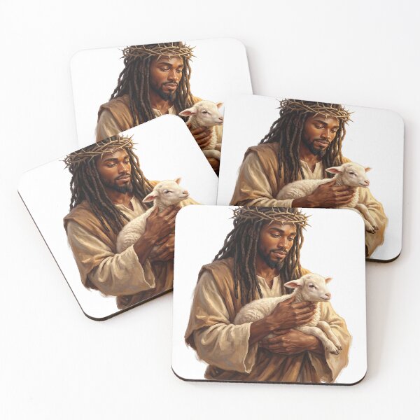 Item preview, Black Jesus Holding a Lamb – Good Shepherd designed and sold by The Everlasting Promise.