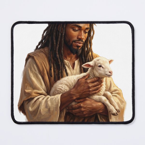 Item preview, Black Jesus Holding a Lamb – Good Shepherd designed and sold by The Everlasting Promise.