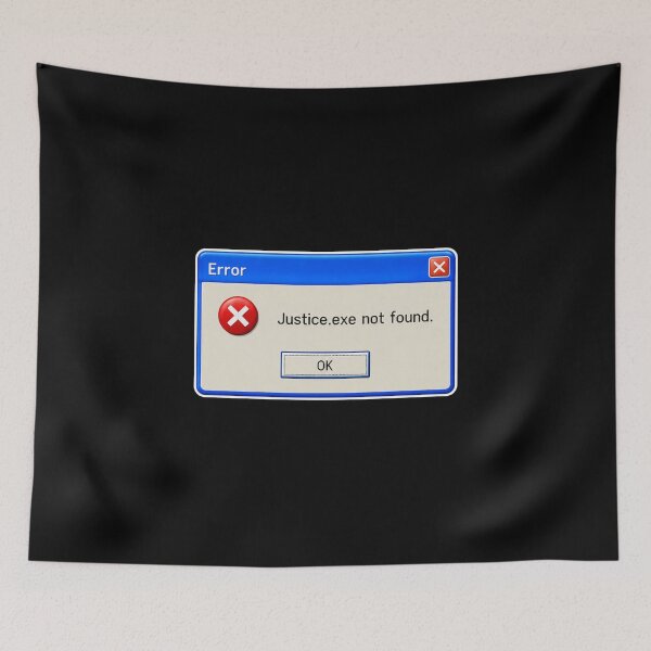 Item preview, Justice.exe Not Found – Palestine Retro Windows XP Design designed and sold by Tee-Show.
