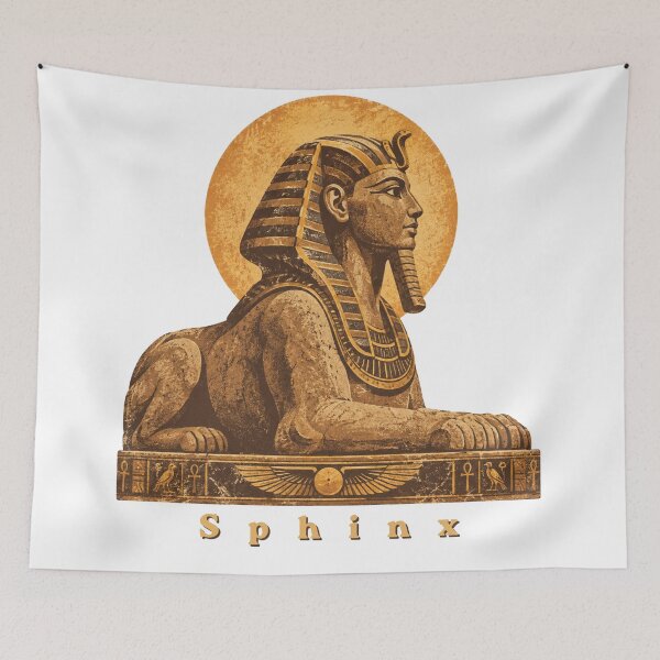Item preview, Ancient Egyptian Sphinx - Pharaonic Heritage Art from Egypt designed and sold by Sergeant Egypt.