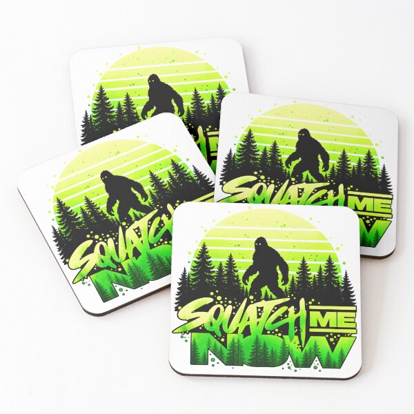 Item preview, Squatch Me Now Retro Sunset – Vintage 80s Bigfoot Forest designed and sold by Rock Ape Studios.