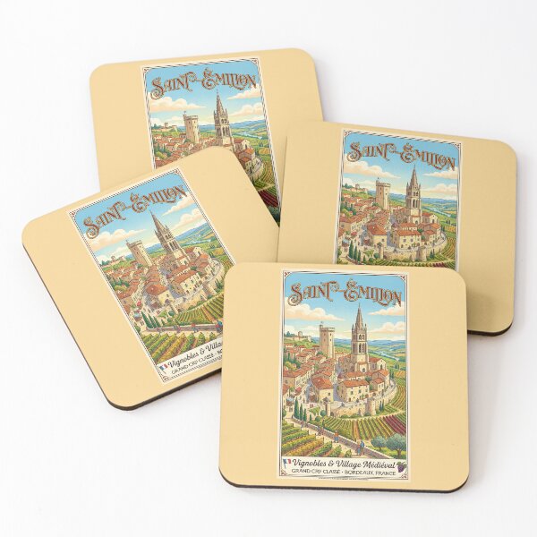 Item preview, Saint-Émilion Art Nouveau Poster designed and sold by travelwitheric.