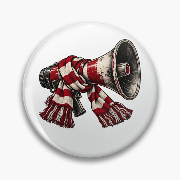 Item preview, Ultras Megaphone Striped Scarf Vintage Football Culture Design designed and sold by DriftcoreStudio.
