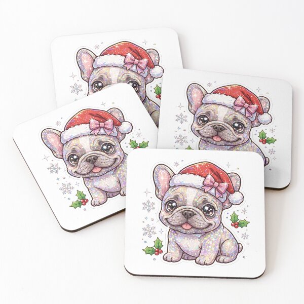 Item preview, Cute Glitter French Bulldog Christmas Puppy designed and sold by Sofia art shop.