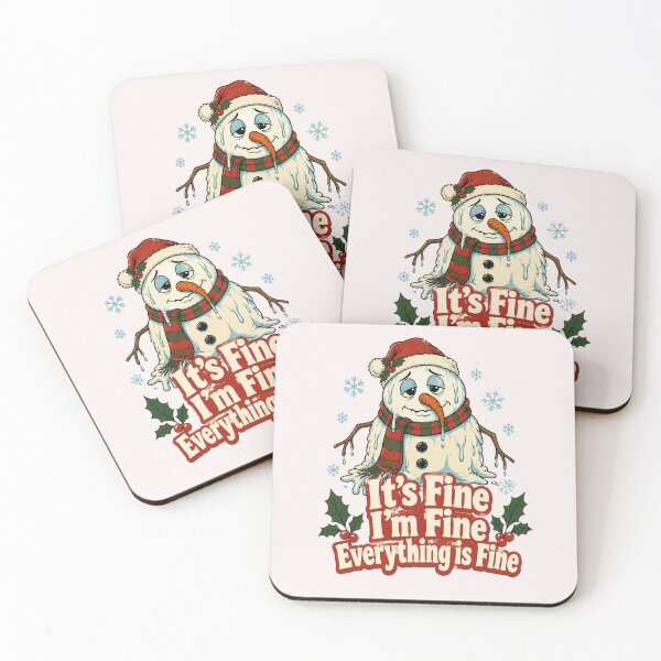 Item preview, Funny Melting Snowman Christmas Retro - It's Fine I'm Fine designed and sold by zuczekgti.
