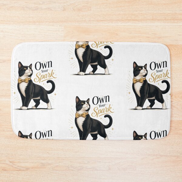 Item preview, Tuxedo Cat – Own Your Spark designed and sold by PurrBloom Studio.