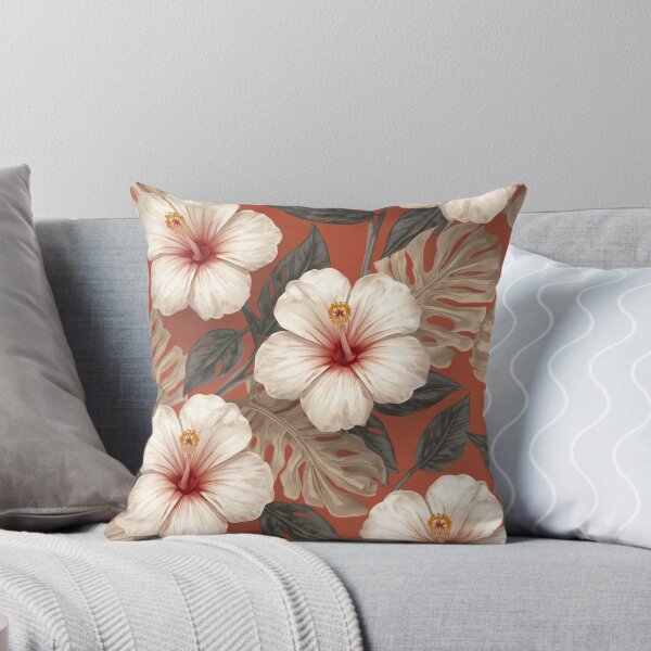 Item preview, Elegant Tropical Hibiscus Floral Pattern designed and sold by MargaretPolanco.