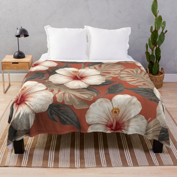 Item preview, Elegant Tropical Hibiscus Floral Pattern designed and sold by MargaretPolanco.