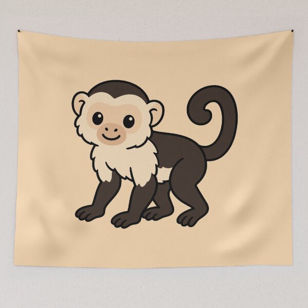 Item preview, Cute Cartoon Capuchin Monkey designed and sold by WildlifeDoodle.