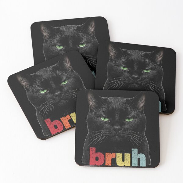 Item preview, Bruh Black Cat Galaxy Space Meme Funny designed and sold by RoyesButler.