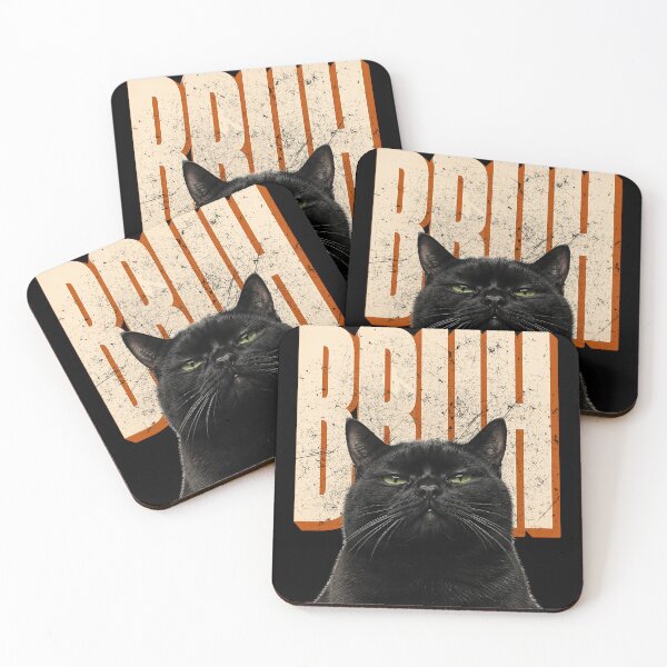 Item preview, Bruh Cat Funny Retro Black Cat Unamused Meme designed and sold by RoyesButler.