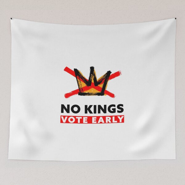 Item preview, No Kings Vote Early – Democracy Protest & Pro Voting Rights Design designed and sold by Tee-Show.