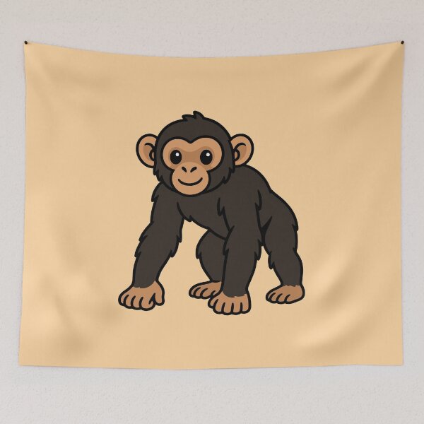 Item preview, Cute Cartoon Chimpanzee designed and sold by WildlifeDoodle.