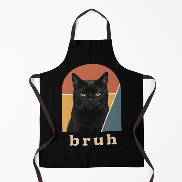 Item preview, Bruh Black Cat Vintage Retro Sunset Meme designed and sold by RoyesButler.