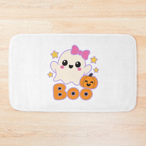 Item preview, Boo Ghost Pink Bow Pumpkin Kawaii Halloween designed and sold by Inkworksbyshery.
