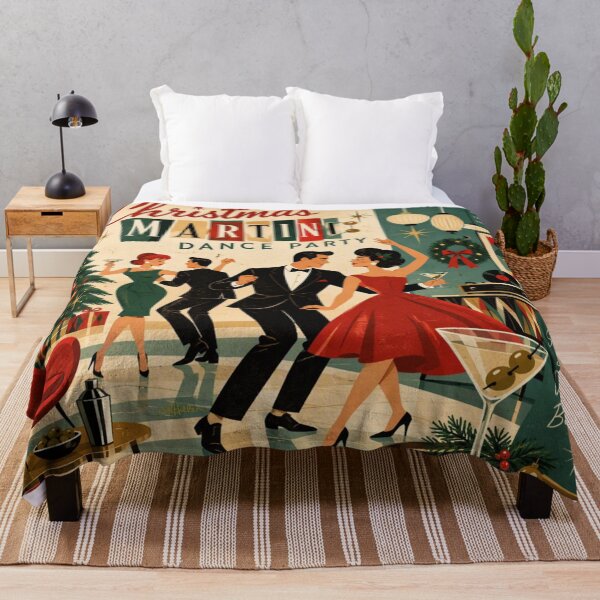 Item preview, Retro Futuristic Christmas Martini Dance Party designed and sold by Lee Hiller Designs.