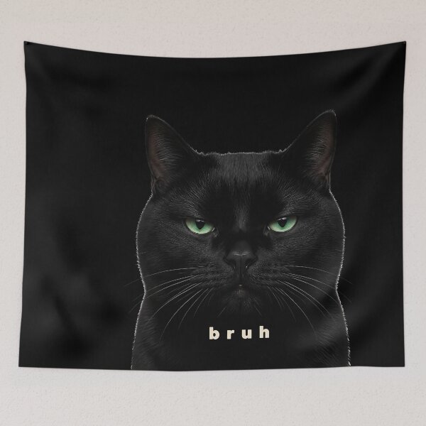 Item preview, Minimalist Bruh Black Cat Dark Meme Aesthetic designed and sold by LiviuGligoros.