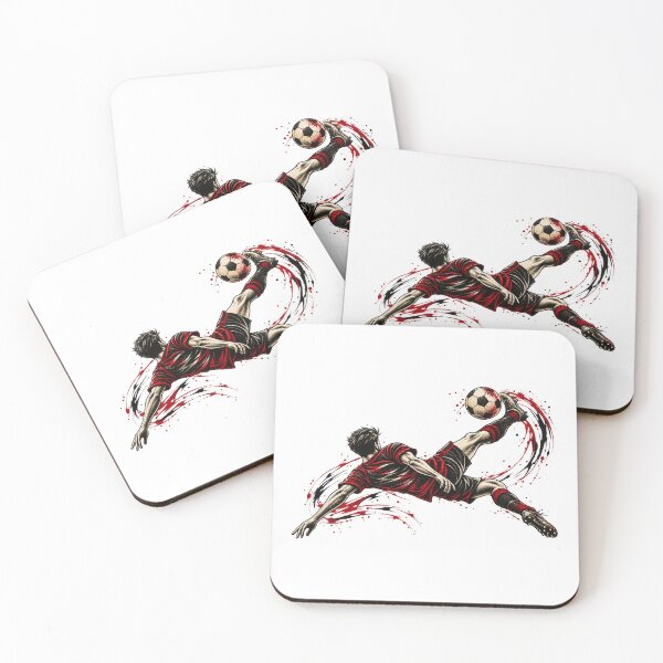 Item preview, Bicycle Kick Footballer Grunge Splatter Illustration Design designed and sold by DriftcoreStudio.