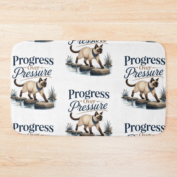 Item preview, Siamese Cat – Progress Over Pressure designed and sold by PurrBloom Studio.