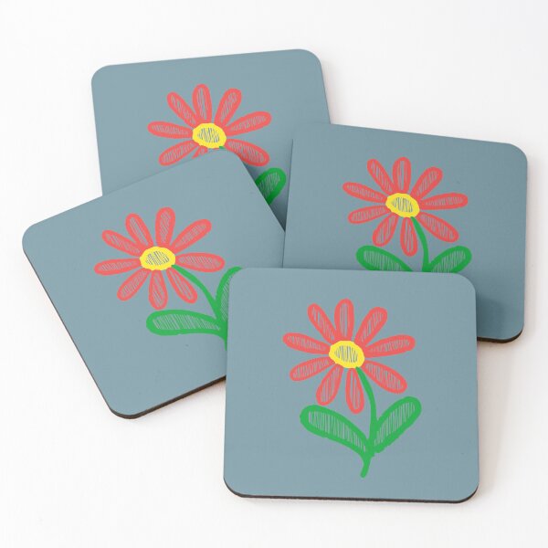 Item preview, Kindergarten Cute Doodle Art | Red Gerbera Daisy Scribbles  designed and sold by LightPrints.