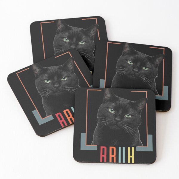 Item preview, Bruh Black Cat Framed Modern Retro Meme designed and sold by LiviuGligoros.