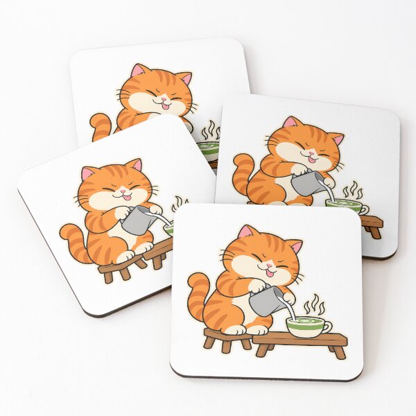 Item preview, Orange Tabby Pouring Milk from a Jug on a Stool designed and sold by M94 STATION.