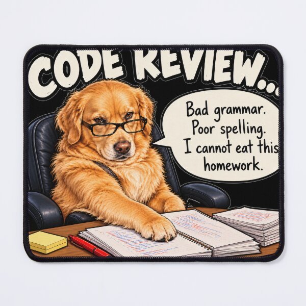 Item preview, Funny Dog Developer Code Review Digital Artwork designed and sold by AngelusH.