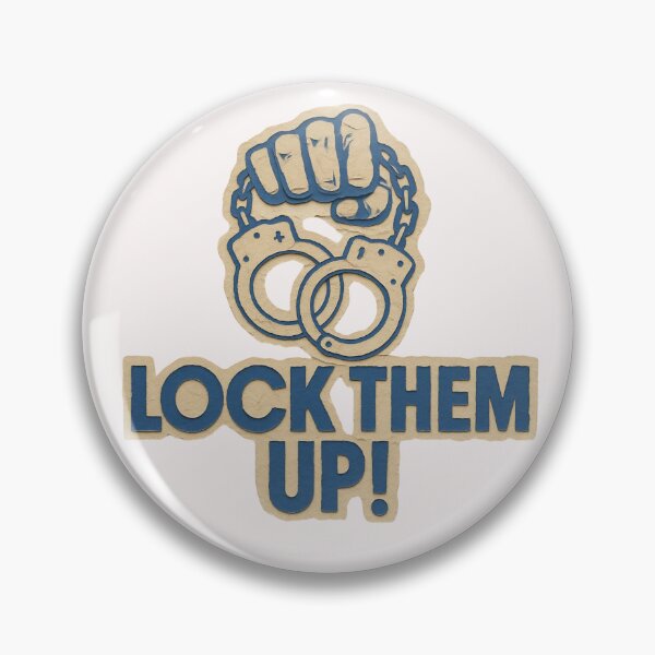 Item preview, Lock Them Up! – Handcuffs | Bold Statement Text Art designed and sold by 22k Lab Studio.