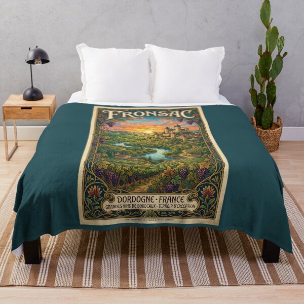 Item preview, Fronsac, France Art Nouveau Poster designed and sold by travelwitheric.