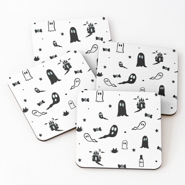 Item preview, Continuous Pattern of Ghosts and Haunted Castles designed and sold by ElizabethCoelho.