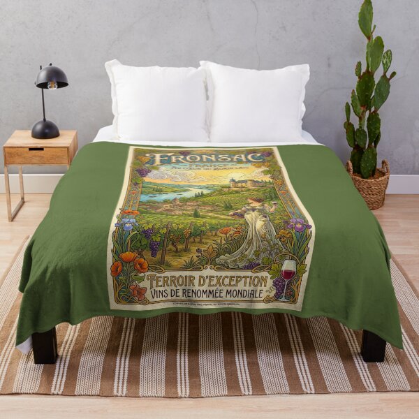 Item preview, Fronsac, France Art Nouveau Poster designed and sold by travelwitheric.