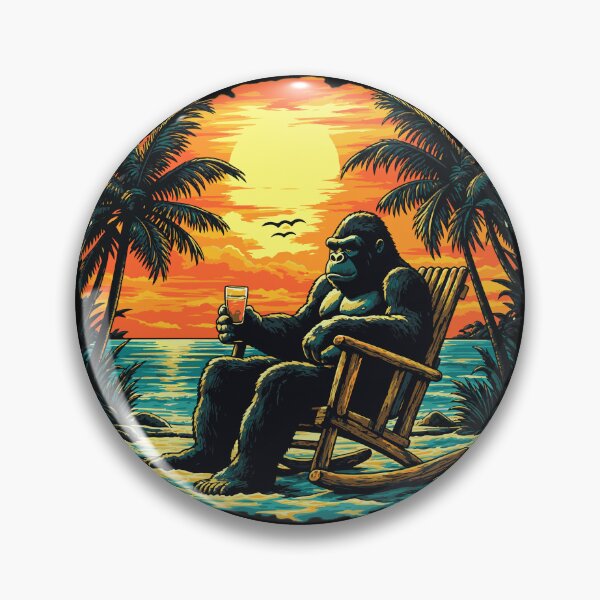 Item preview, Contemplative Gorilla Tropical Sunset  designed and sold by ClubVacay.