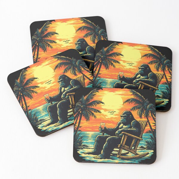 Item preview, Contemplative Gorilla Tropical Sunset  designed and sold by ClubVacay.