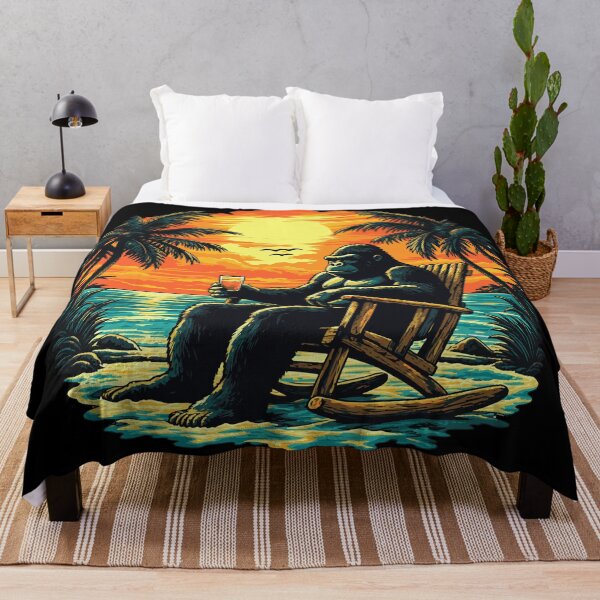 Item preview, Contemplative Gorilla Tropical Sunset designed and sold by ClubVacay.