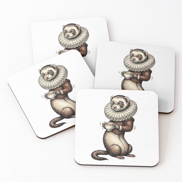 Item preview, Overstimulated Victorian Ferret Too Many Tabs Open Sarcastic Animal Sticker designed and sold by Thuzito.