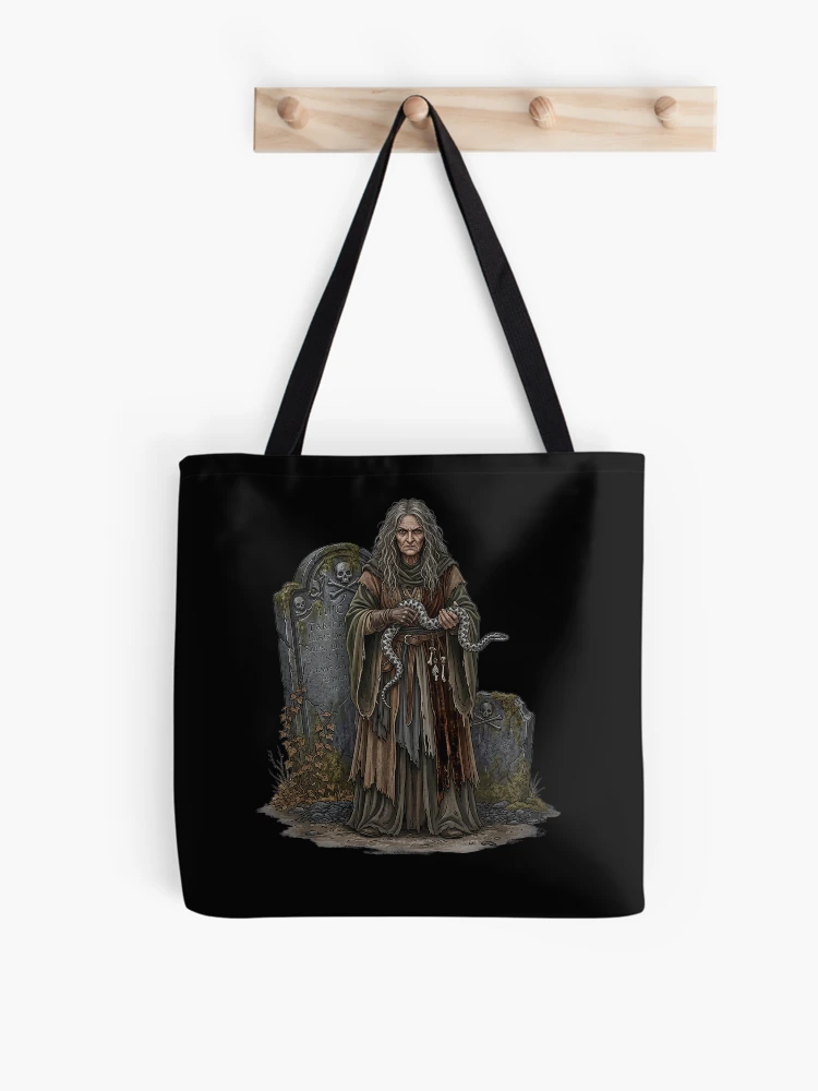 Thumbnail 1 of 2, Tote Bag, Creepy witch designed and sold by ReneMM.