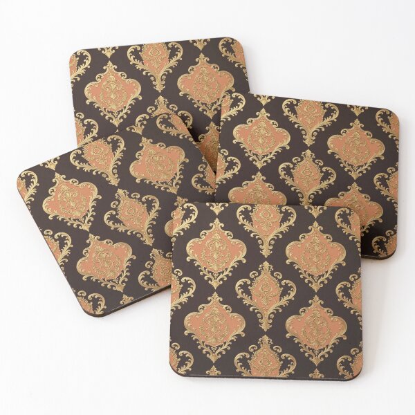 Item preview, Dusk Brown, Peach & Gold Rococo designed and sold by DesignsByPrnces.