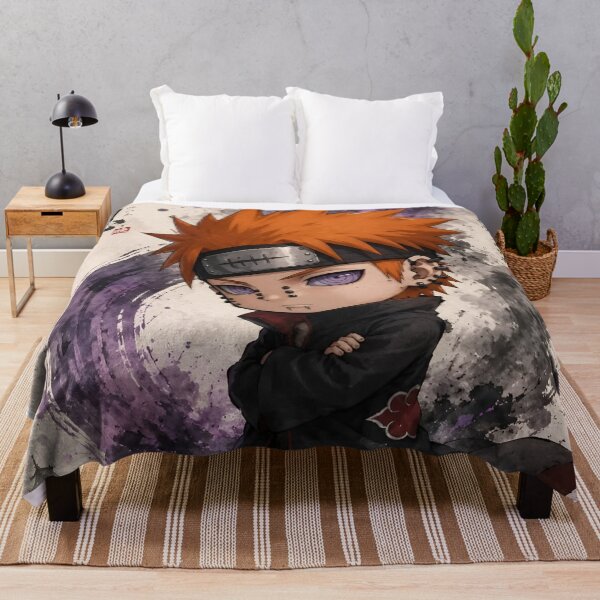 Item preview, Chibi Orange Haired Shinobi Ninja – Japanese Ink Watercolor Anime Warrior designed and sold by Dyan4.