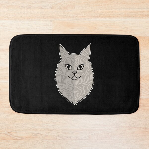 Item preview, Gray Long Haired Cat Half Face in Shadow Halloween designed and sold by Sollomio.