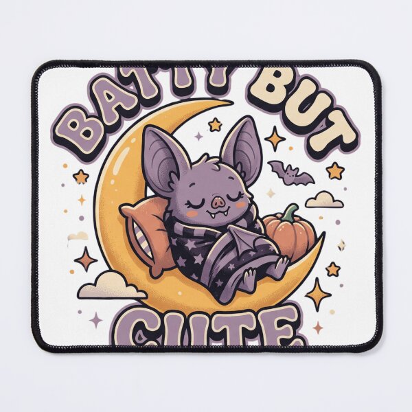 Item preview, Title: Batty But Cute – Sleepy Baby Bat Halloween Art designed and sold by Geyok fashion.