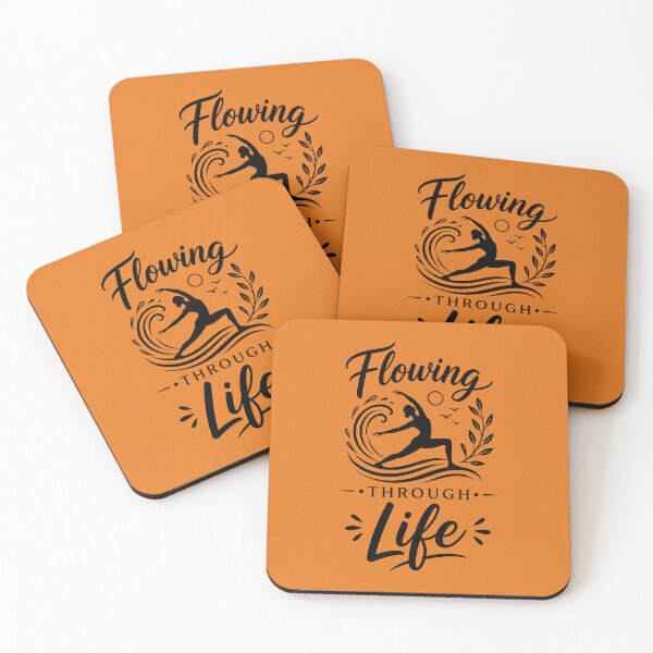 Item preview, Flowing Through Life - Yoga & Ocean Wave Mindful Movement Design designed and sold by DesignHouse07.